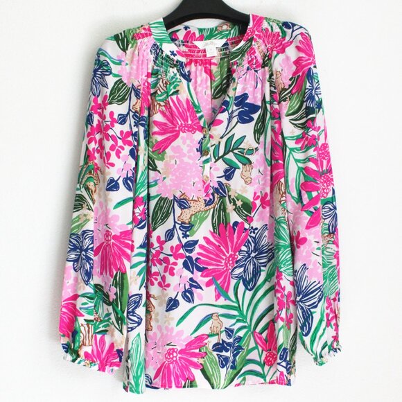 Lilly Pulitzer Elsa Silk Top $188, Endless Summers, NEW! - Picture 5 of 9